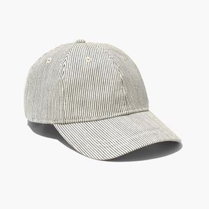 NWT Madewell railroad striped baseball cap/hat